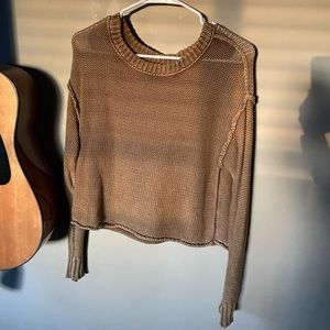 American eagle loose knit cropped sweater